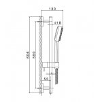 Newform Drążek prysznicowy ścienny ze słuchawką i wężem chrom 60658.21.018