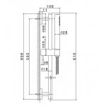 Newform Drążek prysznicowy ścienny ze słuchawką i wężem chrom 61356.21.018