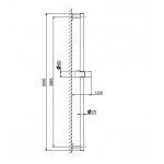Newform Drążek prysznicowy ścienny chrom 835.21.018