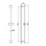 Newform Drążek prysznicowy ścienny chrom 812.21.018