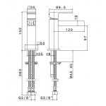 Newform Ergo Open Bateria umywalkowa jednouchwytowa chrom 66512.21.018