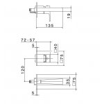 Newform Ergo Open Bateria umywalkowa ścienna jednouchwytowa część zewnętrzna chrom 66530E.21.018