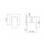 Newform Ergo-Q Bateria prysznicowa jednouchwytowa podtynkowa z jednym wyjściem część zewnętrzna chrom 66475E.21.018