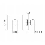 Newform Ergo-Q Bateria prysznicowa termostatyczna podtynkowa z jednym wyjściem część zewnętrzna chrom 67647E.21.018