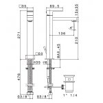 Zucchetti Helm Ramię natryskowe sufitowe 300 mm inox Z93231.X