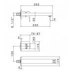 Newform Ergo-Q Bateria umywalkowa ścienna jednouchwytowa z długą wylewką część zewnętrzna chrom 66430E.21.018