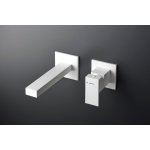   Newform Ergo-Q Bateria umywalkowa ścienna jednouchwytowa część zewnętrzna biały mat 66428E.01.014