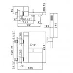 Newform Ergo-Q Bateria wannowa ścienna z zestawem prysznicowym PVC chrom 66440C.21.018