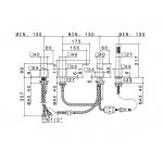 Newform Ergo-Q Bateria wannowa 4-otworowa na brzeg wanny chrom 66482C.21.018