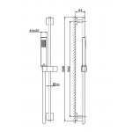 Newform Ergo-Q Drążek prysznicowy ścienny ze słuchawką i wężem chrom 833.21.018