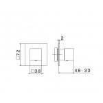 Newform Ergo-Q Przełącznik podtynkowy część zewnętrzna chrom 67646E.21.018
