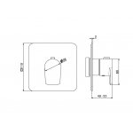 Newform Haka Bateria prysznicowa termostatyczna podtynkowa z jednym wyjściem część zewnętrzna chrom 67691E.21.018
