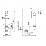 Newform Idroscopini Bidetka jednouchwytowa ścienna ze słuchawką i wężem chrom 881.21.018