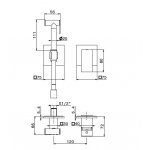 Newform Idroscopini Bidetka jednouchwytowa ścienna ze słuchawką i wężem część zewnętrzna chrom 884.21.018