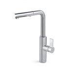 Newform Libera Bateria zlewozmywakowa jednouchwytowa z obrotową i wyciąganą wylewką 2-strumienny przepływ chrom 63915.21.018