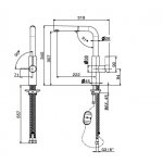 Newform Libera Bateria zlewozmywakowa jednouchwytowa z obrotową i wyciąganą wylewką 2-strumienny przepływ chrom 63915.21.018