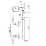 Newform Linfa II Bateria prysznicowa jednouchwytowa ścienna chrom 69455.21.018