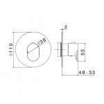 Newform Linfa II Bateria prysznicowa termostatyczna podtynkowa z jednym wyjściem część zewnętrzna chrom 67637E.21.018
