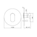 Newform Linfa II Bateria prysznicowa jednouchwytowa podtynkowa z dwoma wyjściami część zewnętrzna chrom 69470E.21.018