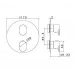 Newform Linfa II Bateria prysznicowa termostatyczna podtynkowa część zewnętrzna chrom 67638E.21.018