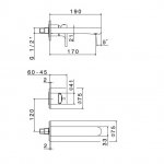 Newform Linfa II Bateria umywalkowa ścienna jednouchwytowa część zewnętrzna chrom 69428E.21.018