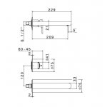 Newform Linfa II Bateria umywalkowa ścienna jednouchwytowa z długą wylewką część zewnętrzna chrom 69430E.21.018