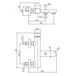 Newform Linfa II Bateria wannowa jednouchwytowa ścienna z automatycznym przełącznikiem wanna/prysznic chrom 69440.21.018