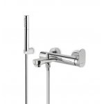 Newform Linfa II Bateria wannowa ścienna z zestawem prysznicowym PVC chrom 69440C.21.018