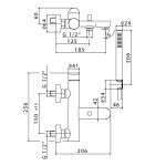 Newform Linfa II Bateria wannowa ścienna z zestawem prysznicowym PVC chrom 69440C.21.018