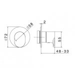Newform Linfa II Przełącznik podtynkowy część zewnętrzna chrom 67636E.21.018