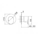 Newform Linfa II Zawór odcinający podtynkowy część zewnętrzna chrom 67636E.21.018