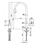 Newform Maki Bateria zlewozmywakowa jednouchwytowa wysoka z obrotową wylewką chrom 71830.21.018