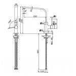 Newform Maki Bateria zlewozmywakowa jednouchwytowa z obrotową wylewką chrom 71823.21.018