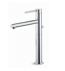 Newform Mini-X Bateria umywalkowa jednouchwytowa z korkiem wysoka chrom 61314.21.018