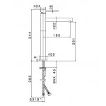   Newform Mini-X Bateria umywalkowa jednouchwytowa wysoka czarny mat 61315.01.093