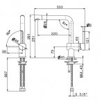 Newform Moony Bateria zlewozmywakowa jednouchwytowa z obrotową wylewką chrom 3100.21.018