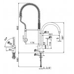 Newform Moony Bateria zlewozmywakowa jednouchwytowa z podwójną obrotową wylewką chrom 3155.21.018