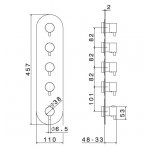 Newform Multiutenza Bateria prysznicowa termostatyczna podtynkowa z czterema wyjściami część zewnętrzna chrom 67604E.21.018