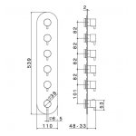 Newform Multiutenza Bateria prysznicowa termostatyczna podtynkowa z pięcioma wyjściami część zewnętrzna chrom 67605E.21.018