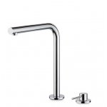 Newform N21 Bateria zlewozmywakowa jednouchwytowa 2-otworowa z obrotową wylewką chrom 71720.21.018