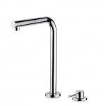 Newform N21 Bateria zlewozmywakowa jednouchwytowa 2-otworowa z obrotową i wyciąganą wylewką chrom 71725.21.018