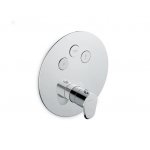 Newform Nio Bateria prysznicowa termostatyczna podtynkowa z trzema wyjściami część zewnętrzna chrom 70424E.21.018