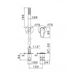 Newform Nio Bateria prysznicowa podtynkowa z zestawem prysznicowym część zewnętrzna chrom 68976E.21.018