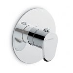 Newform Nio Bateria prysznicowa termostatyczna podtynkowa z jednym wyjściem część zewnętrzna chrom 67697E.21.018