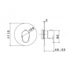 Newform Nio Bateria prysznicowa termostatyczna podtynkowa z jednym wyjściem część zewnętrzna chrom 67697E.21.018