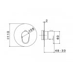 Newform Nio Bateria prysznicowa jednouchwytowa podtynkowa z trzema wyjściami część zewnętrzna chrom 67697E.21.018