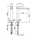 Newform Nio Bateria umywalkowa jednouchwytowa wysoka do umywalki nablatowej chrom 68915.21.018