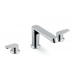 Newform Nio Bateria umywalkowa 3-otworowa z korkiem chrom 68901.21.018