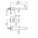 Newform Nio Bateria umywalkowa jednouchwytowa podtynkowa część zewnętrzna chrom 68930E.21.018