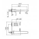 Newform Nio Bateria umywalkowa jednouchwytowa podtynkowa część zewnętrzna chrom 68931E.21.018